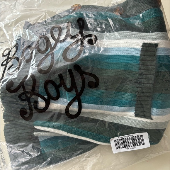 Bogey Boys Men’s S4 Cardigan Sweater Size Large Striped Preppy NWOT - Picture 7 of 7